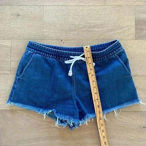 Aerie cut off elastic waist shorts medium blue - Picture 6 of 6